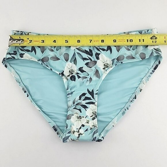 NIPTUCK SWIM Women's Baby Blue White Floral Print Bikini Bottom Size 4 - Picture 9 of 11